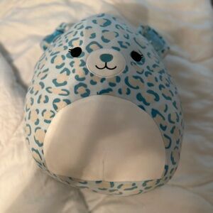 Squishmallow Blue and White Plush Toy